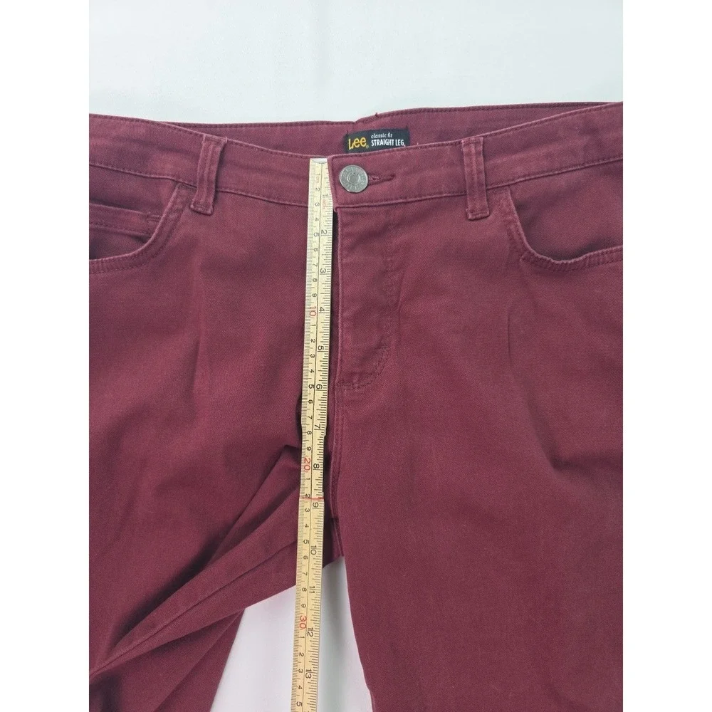 Lee Platinum Label Classic Fit Straight Leg Stretch Jeans, Red, Womens 31x24.5